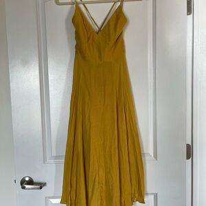 Lulus Troulos Lace-Up Midi Dress S